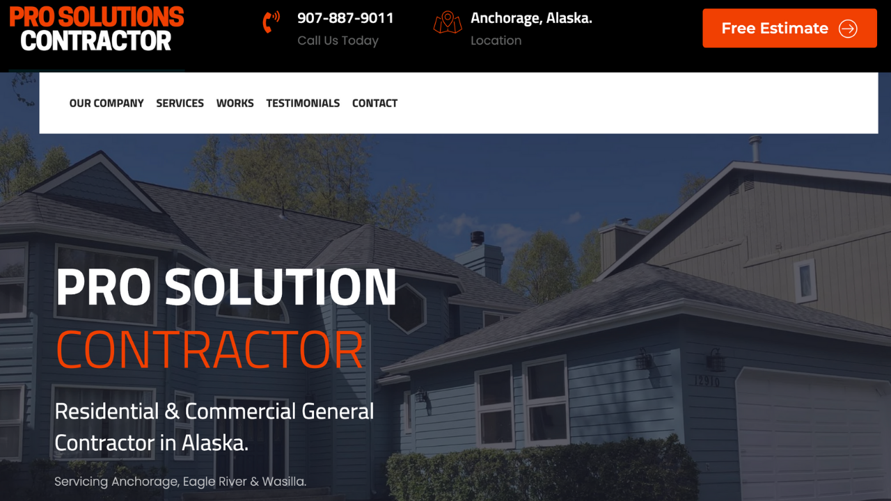 pro solution contractor - yea studios modern website design